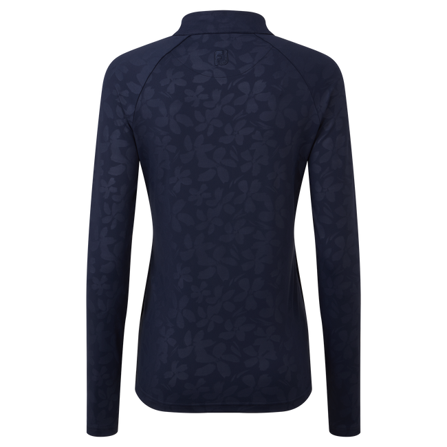 Pullover zippé avec imprimé Floral texturé