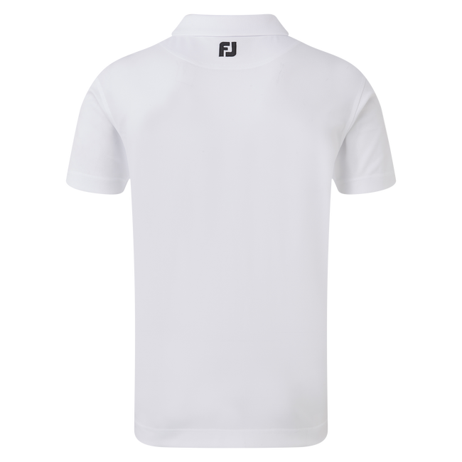 Polo Stretch Piqué uni avec col en tricot