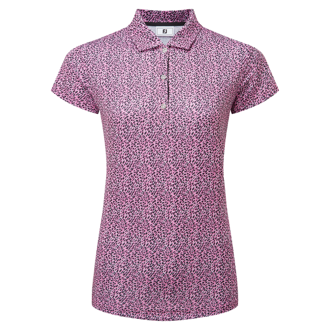 Animal Print Cap Sleeve Lisle