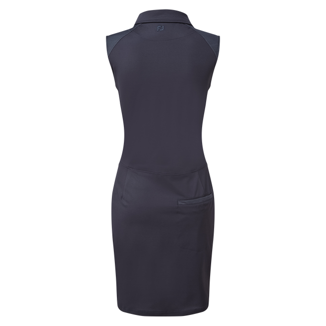 Women's Cap Sleeve Pique Dress with laser Perf. Overlay