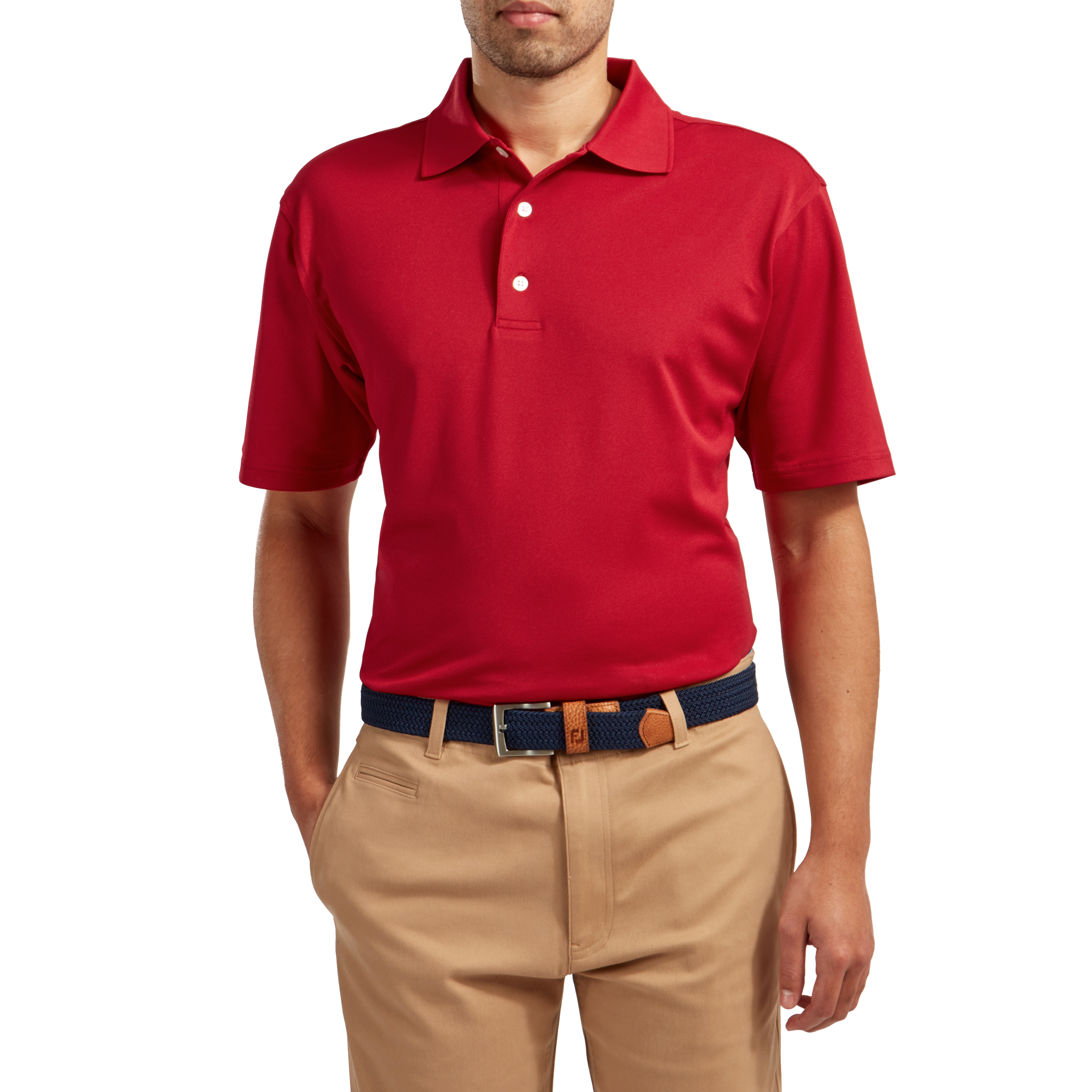 Stretch Pique Solid Knit Collar FootJoy EMEA