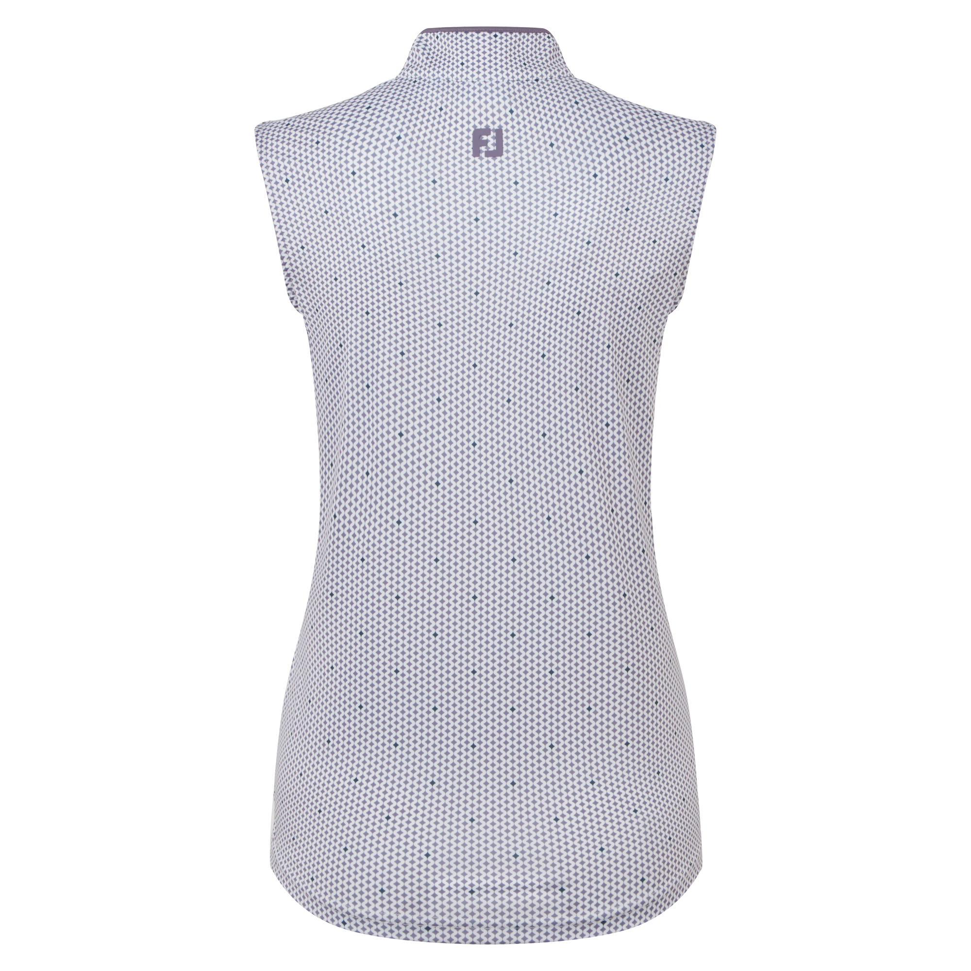 Polo sans manche zipp&eacute; imprim&eacute;