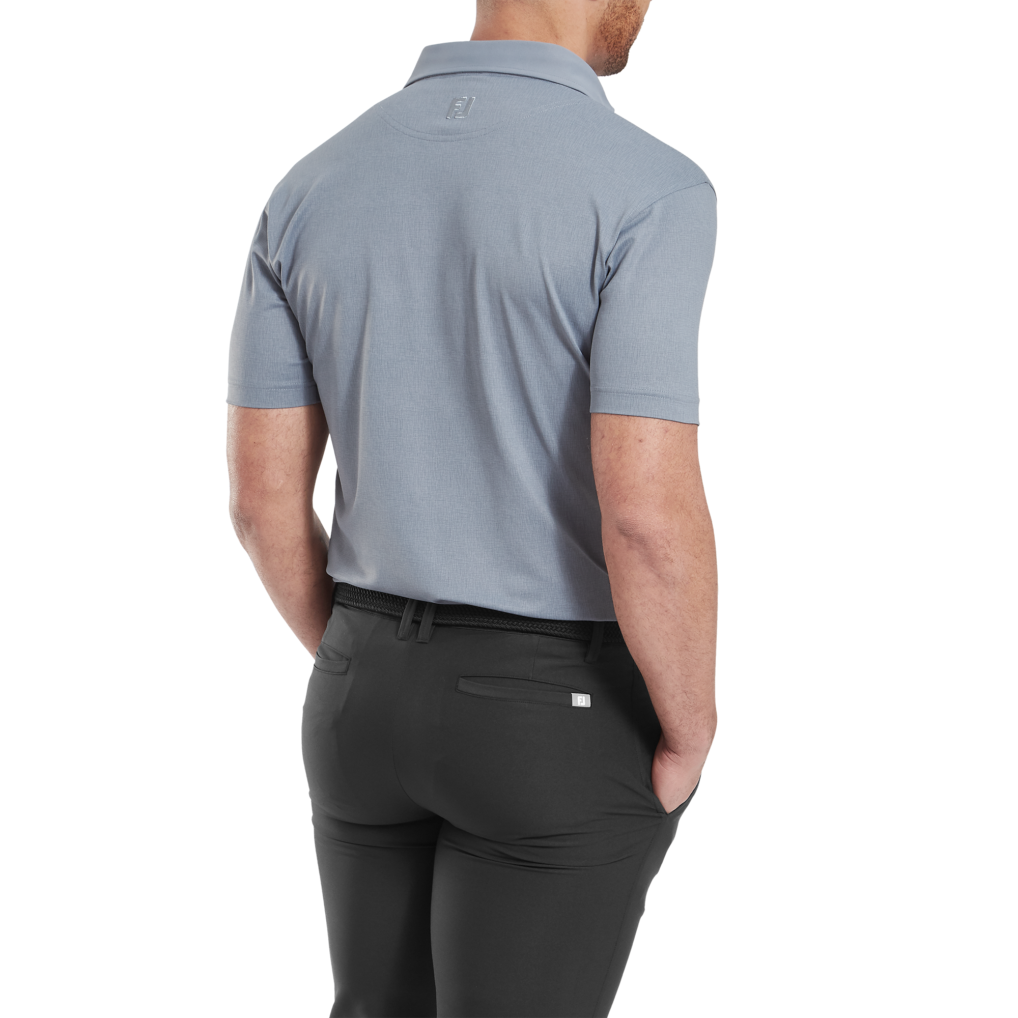 Polo en fil d'Ecosse impression textur&eacute;e