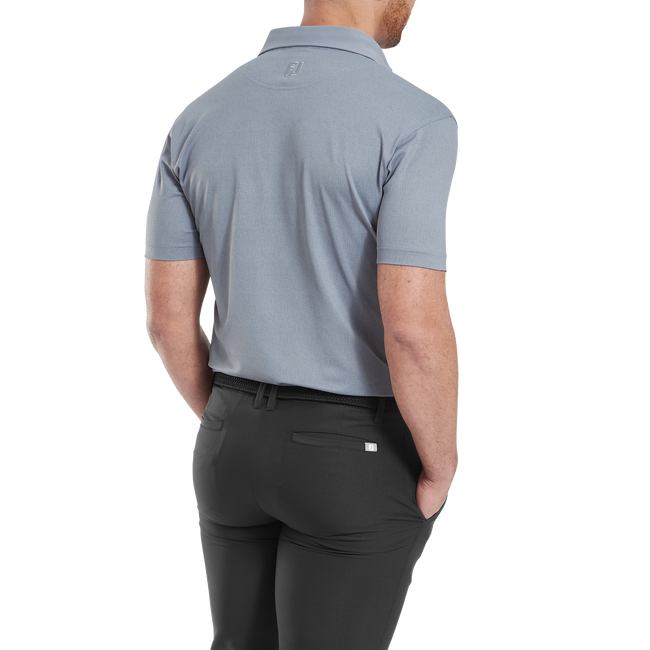 Polo en fil d'Ecosse impression texturée