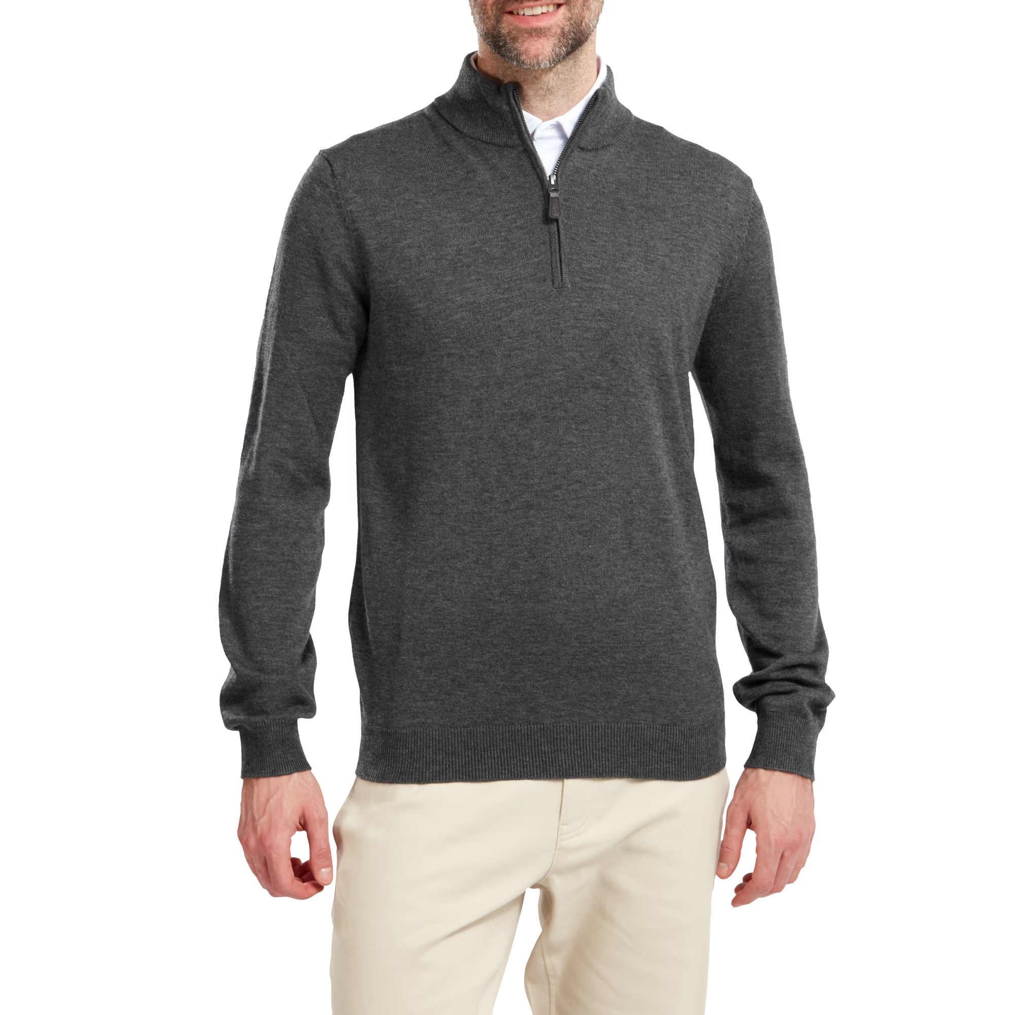 Wool Blend Half-Zip Pullover