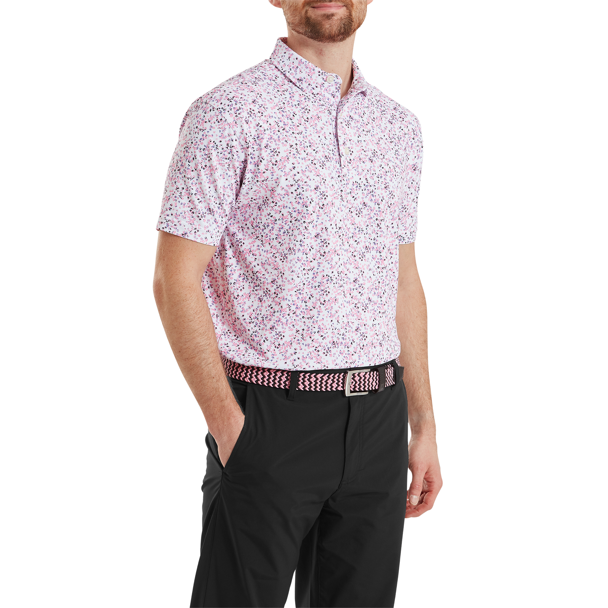 Watercolour Floral Print Pique