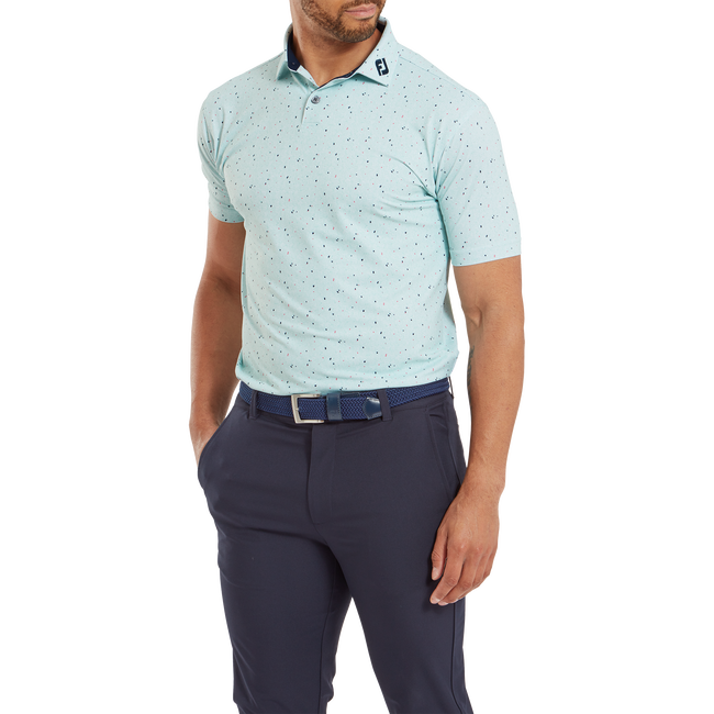 Polo piqué avec texture Tweed