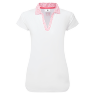 Cap Sleeve Print Trim Lisle