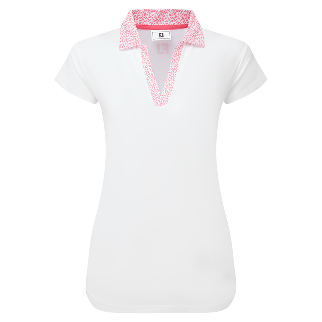 Cap Sleeve Print Trim Lisle