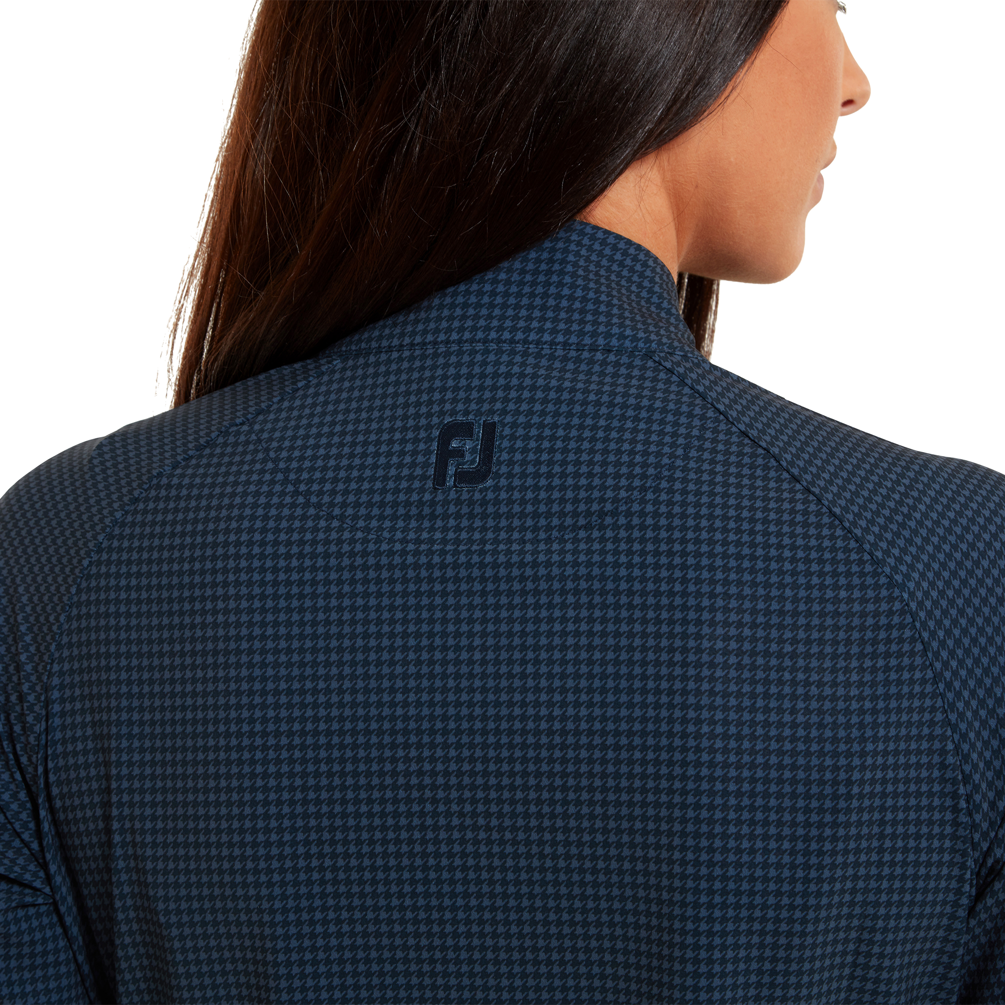 Houndstooth Print Woven Jacket