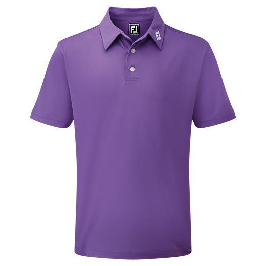 Polo Stretch Piqu&eacute; uni avec logo FJ sur col