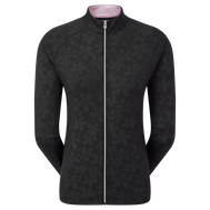Pullover zippé avec imprimé Floral texturé