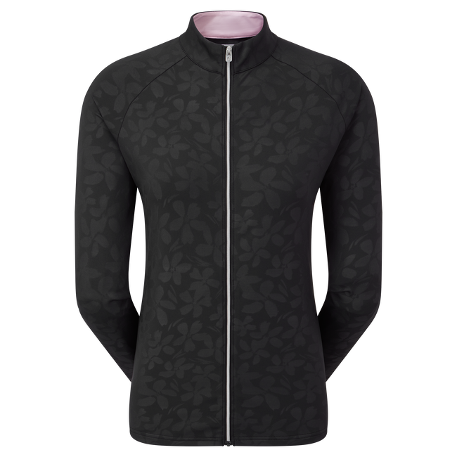Pullover zippé avec imprimé Floral texturé