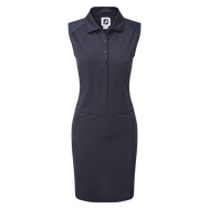 Women's Cap Sleeve Pique Dress with laser Perf. Overlay