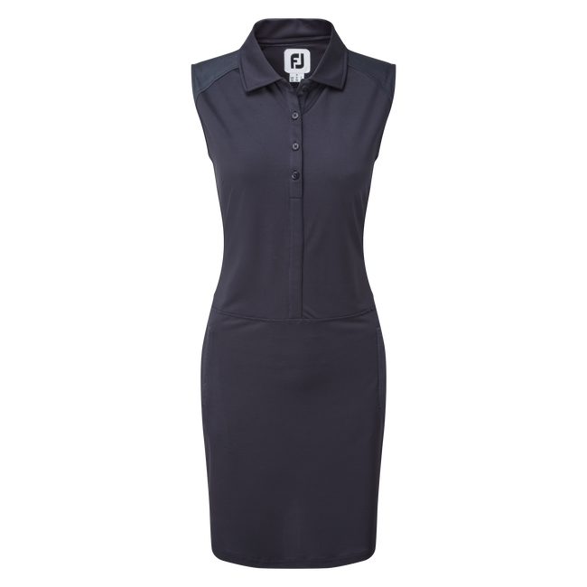 Women's Cap Sleeve Pique Dress with laser Perf. Overlay