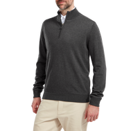 Wool Blend 1/2 Zip Lined Pullover