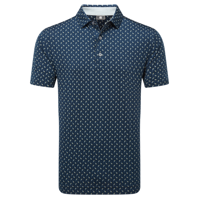 Polo en fil d'Ecosse imprimé bourgeon