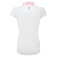 Cap Sleeve Print Trim Lisle