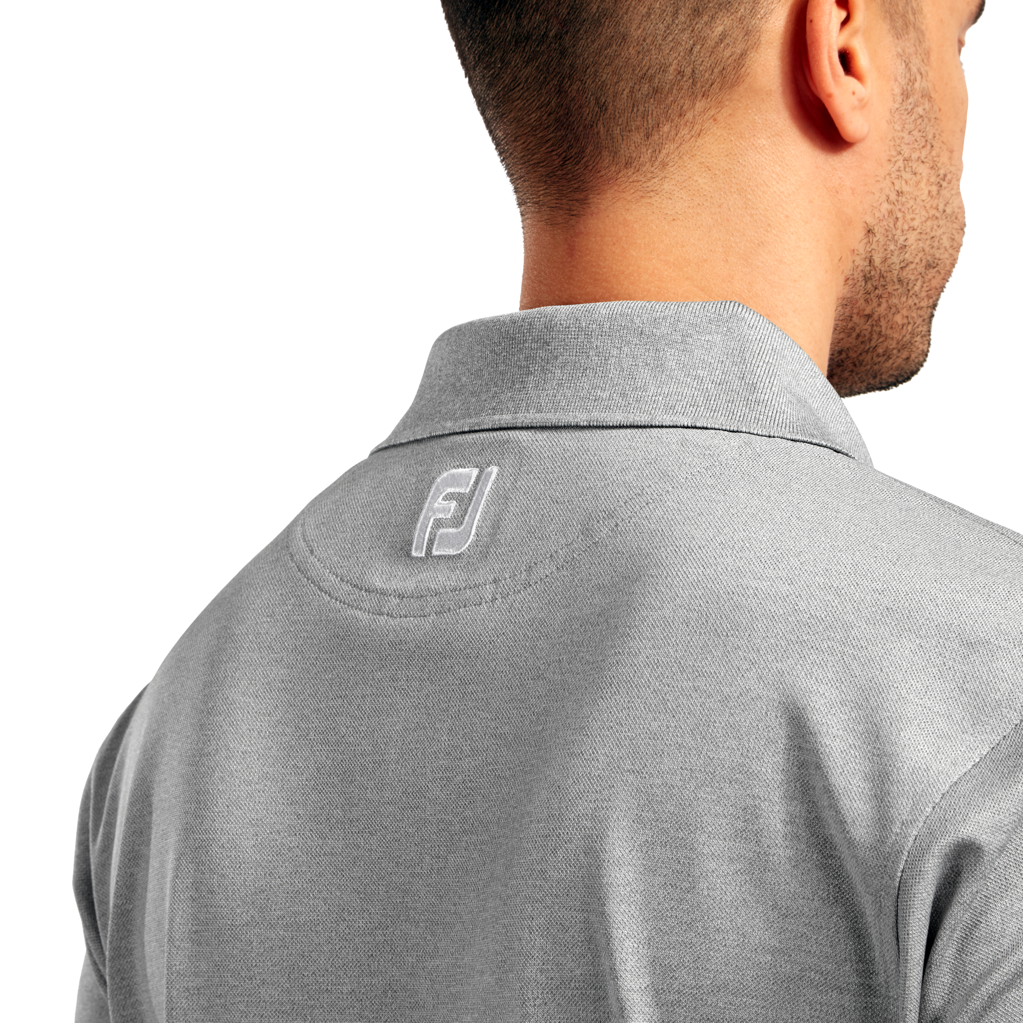 Stretch Pique Solid Rib Knit Collar FootJoy EMEA