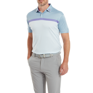 Polo Interlock avec blocs de couleurs