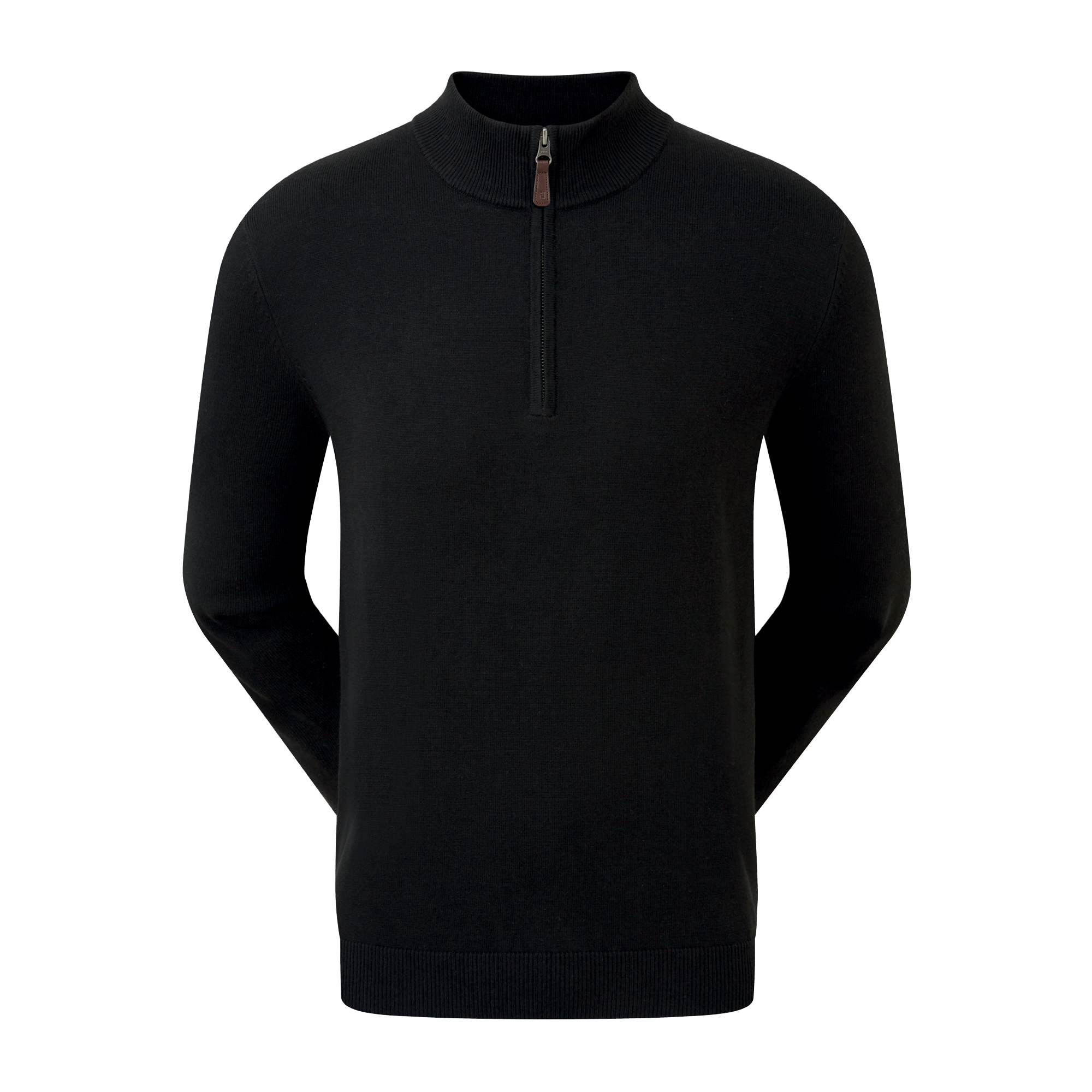 half zip pullover black