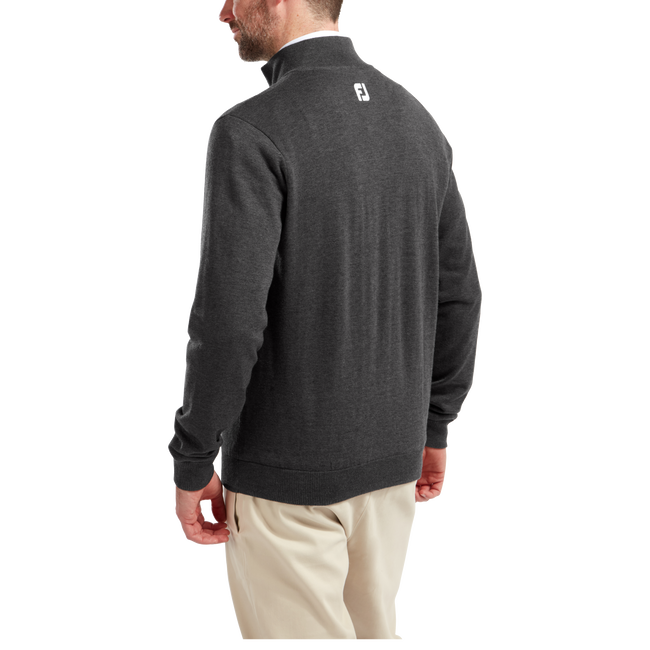 Wool Blend 1/2 Zip Lined Pullover