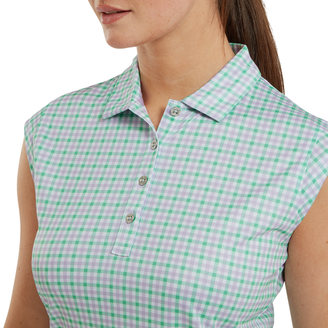 Polo Interlock imprimé Vichy