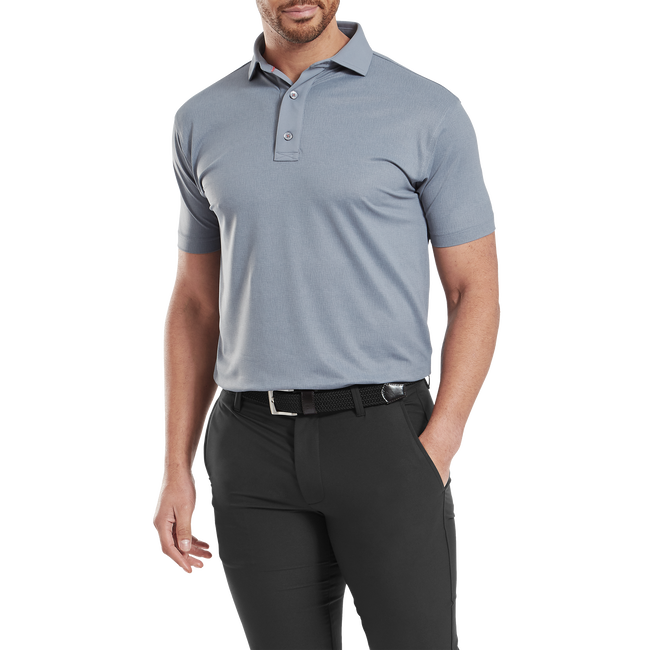 Polo en fil d'Ecosse impression texturée