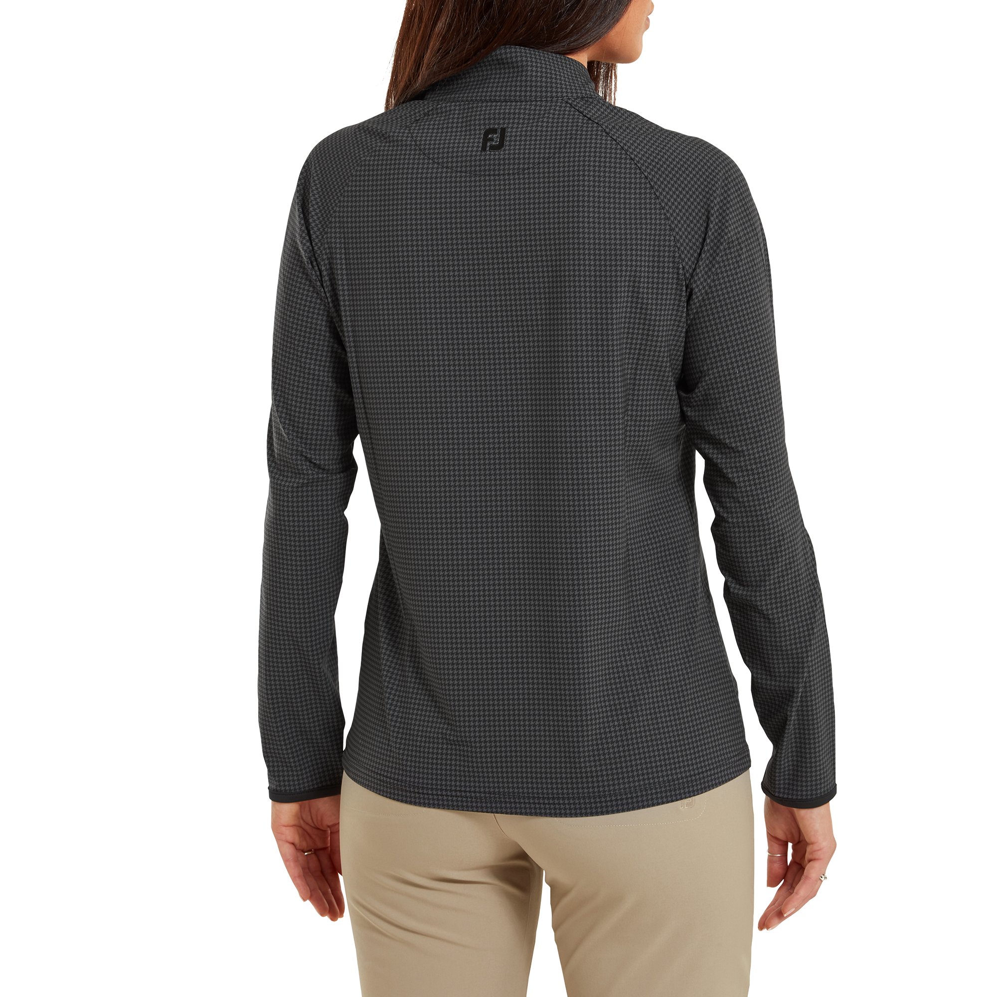 Houndstooth Print Woven Jacket