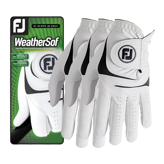 WeatherSof 3Pack Golf Gloves FootJoy