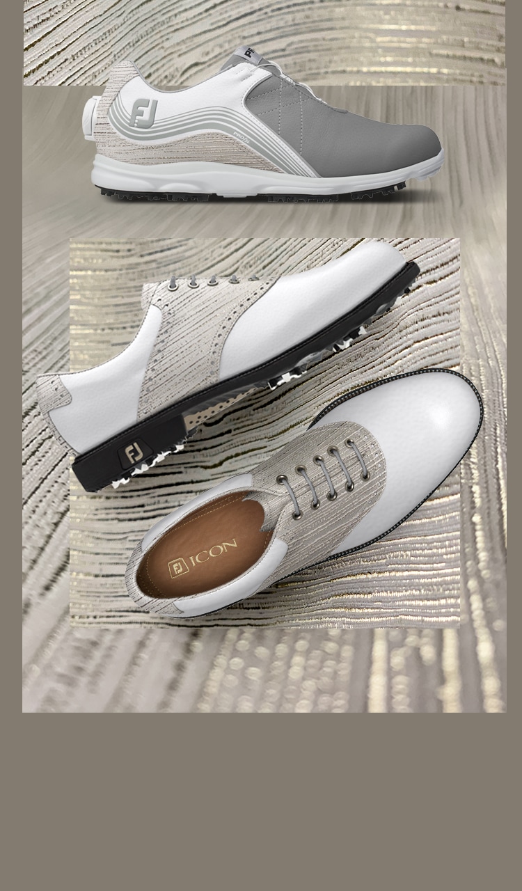 FootJoy Design My Own MyJoys Custom Golf Shoes - Gold Rush Leather