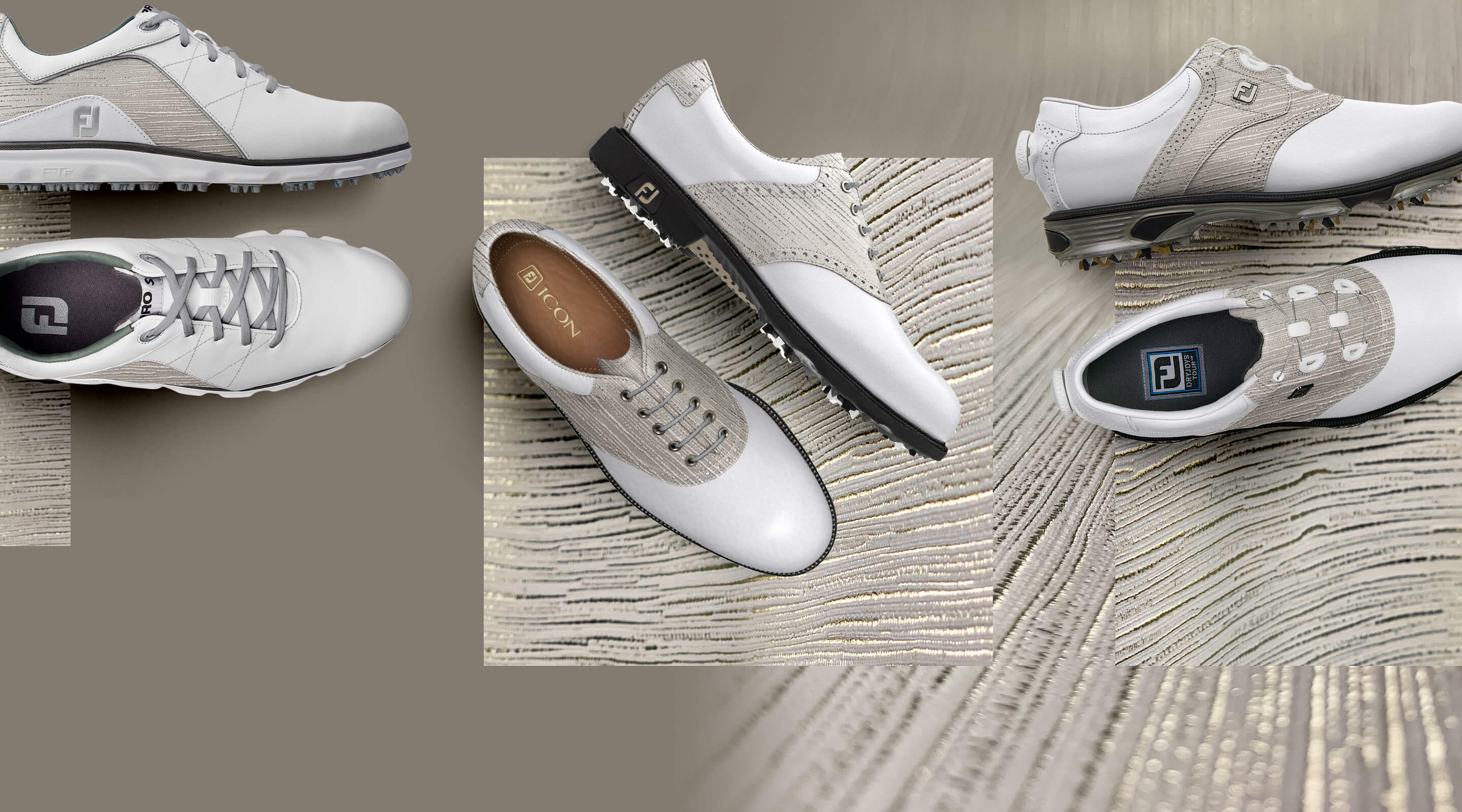 FootJoy Design My Own MyJoys Custom Golf Shoes - Gold Rush Leather
